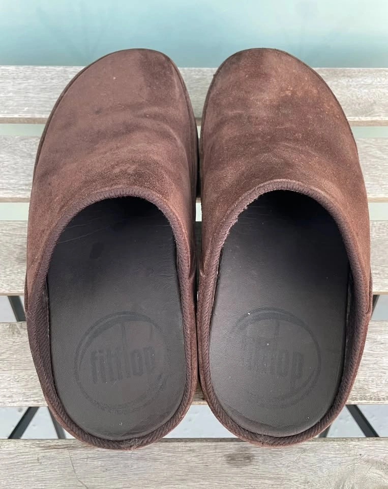 FitFlop Gogh Clog Women Shoes Suede Chocolate Brown Size 10 - photo 4