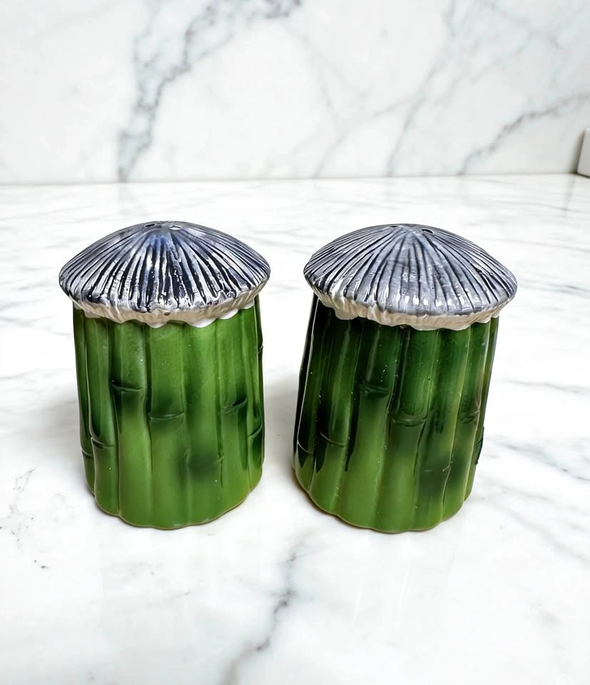 Vintage Cute Mushroom Salt and Pepper Shakers
