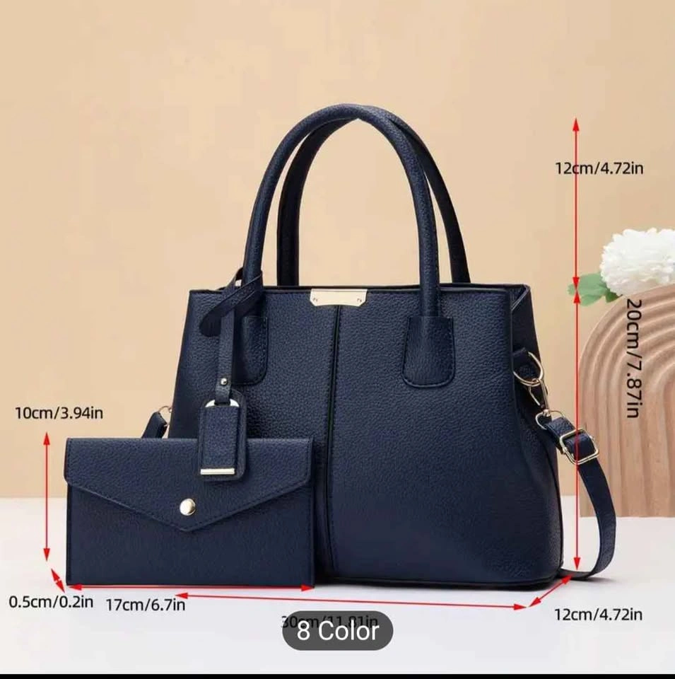 Women's Large Capacity Handbag - Elegant Tote with Golden Hardwa - photo 4