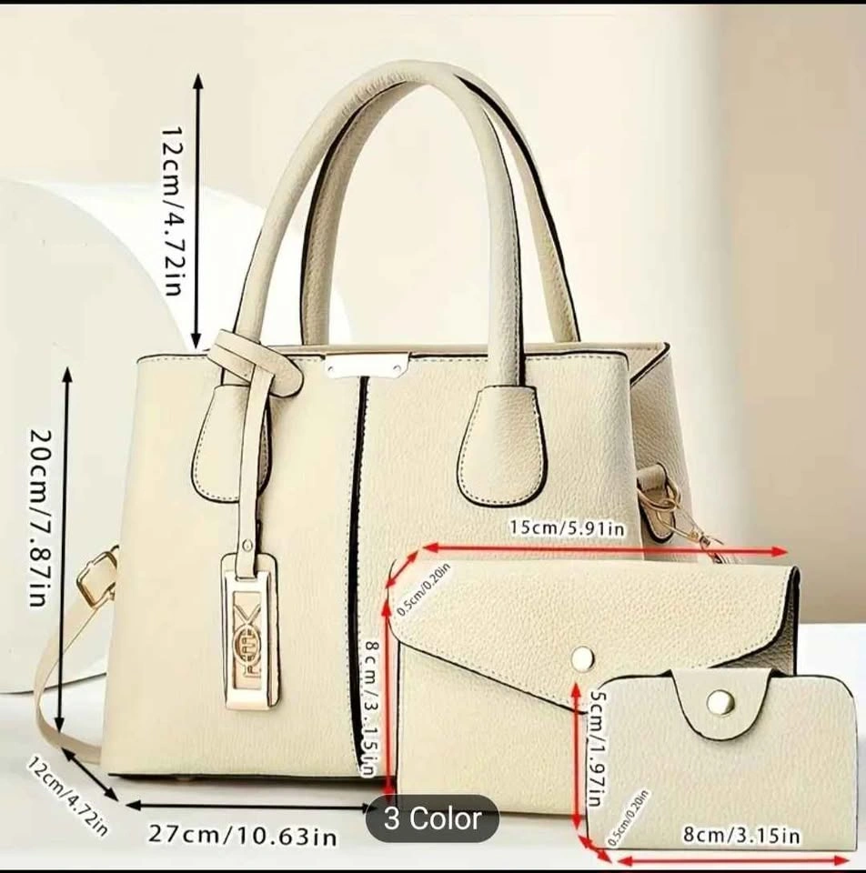 Women's Large Capacity Handbag - Elegant Tote with Golden Hardwa - photo 5