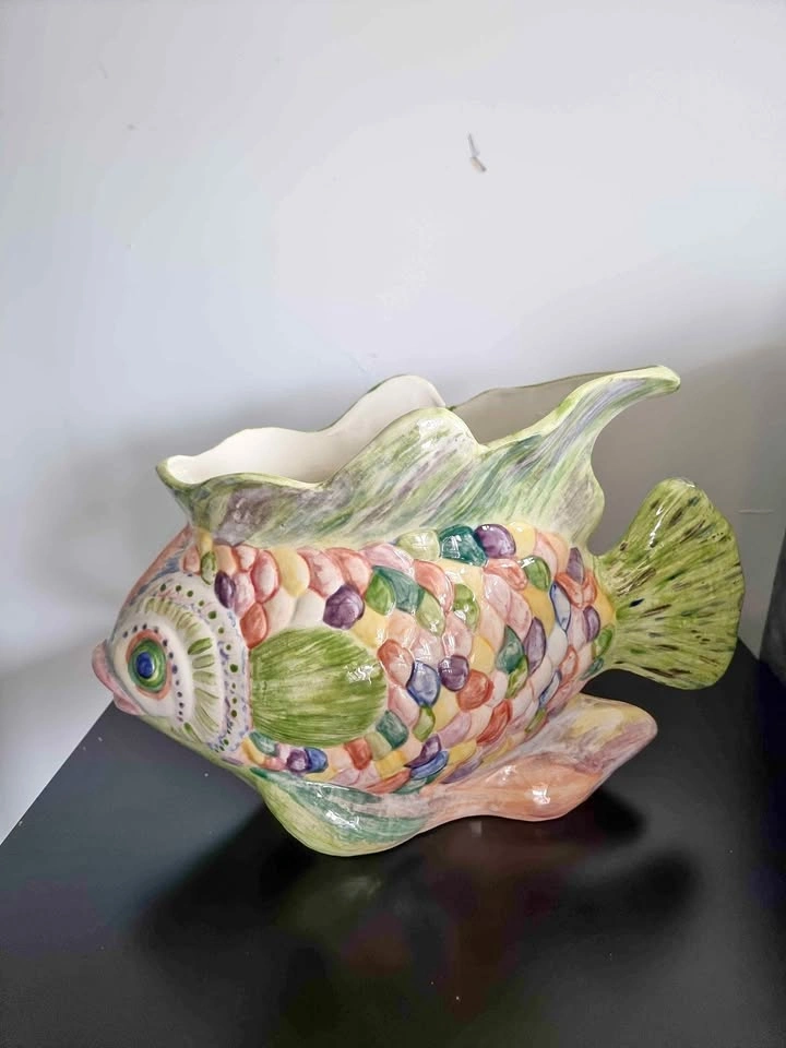 Rainbow Colourful Fish Vase for flowers