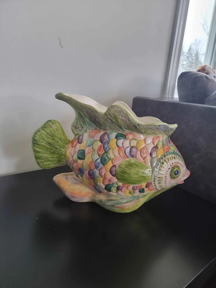 Rainbow Colourful Fish Vase for flowers - photo 3