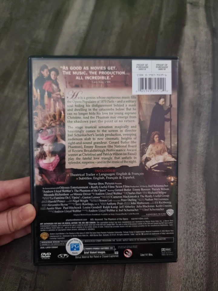 The Phantom Of The Opera Movie DVD - photo 2