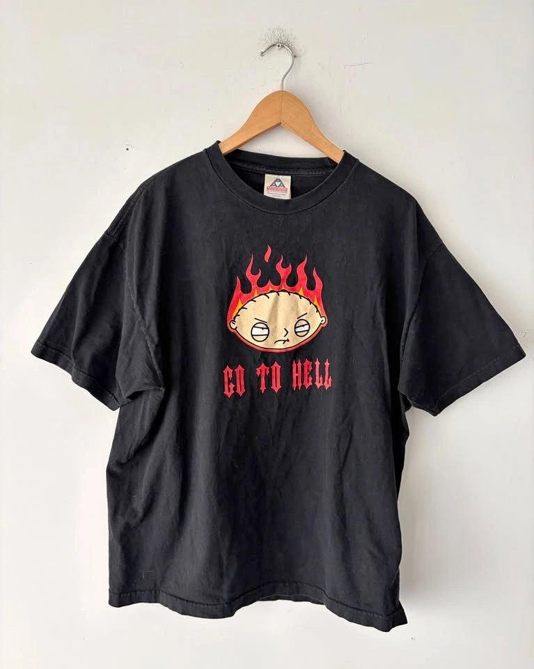 Vintage Family Guy Stewie Go To Hell T-shirt Size XL