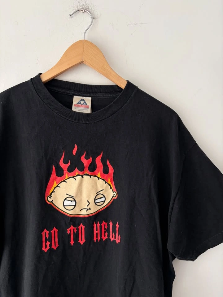Vintage Family Guy Stewie Go To Hell T-shirt Size XL - photo 2