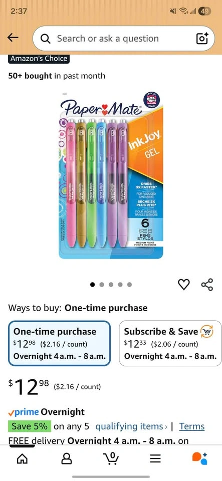 Brand New Paper Mate Inkjoy Gel Pens (12-Pack) - photo 2