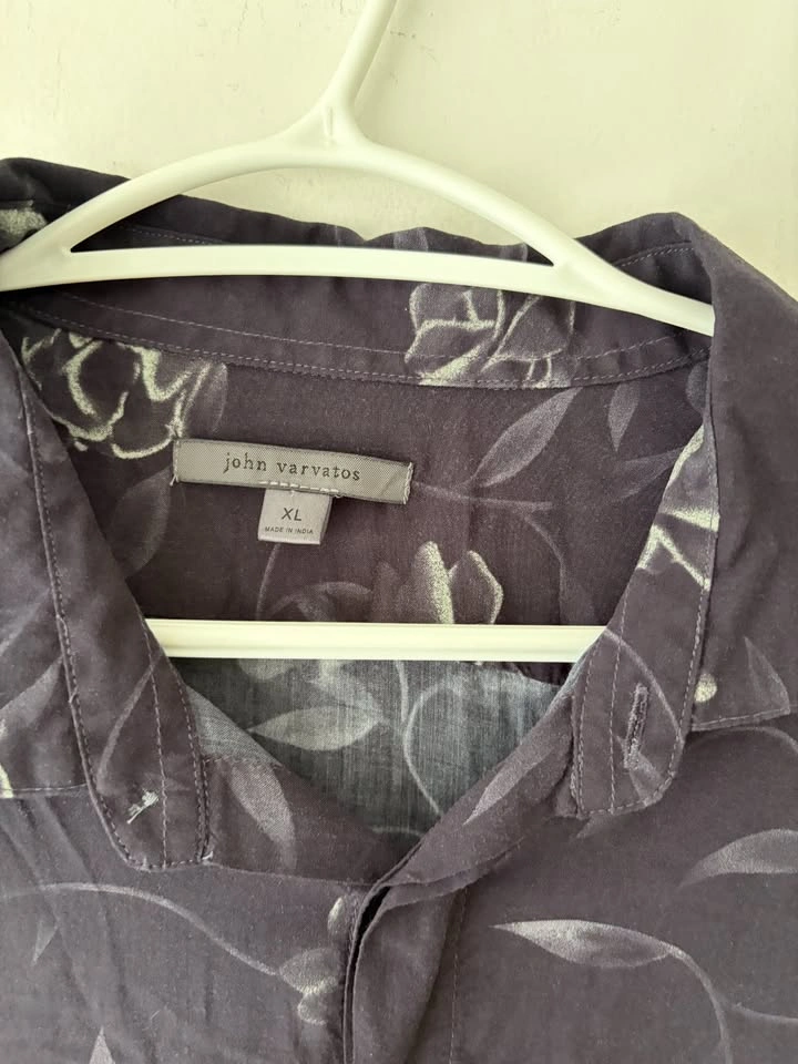 John Varvatos Men's Rodney Floral Button Down Shirt XL - photo 2