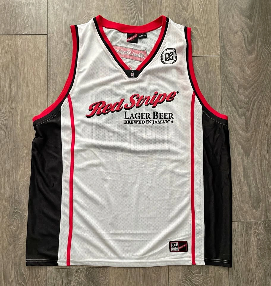 RED STRIPE Lager Jamaica Beer Basketball Jersey XXL