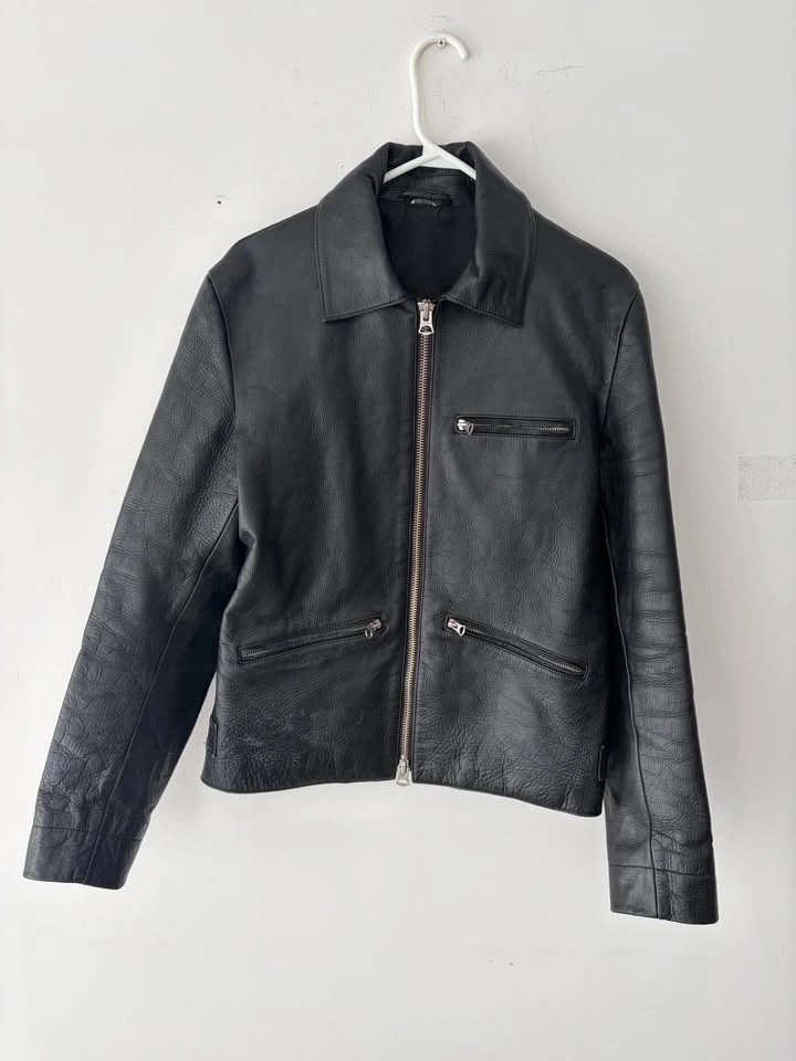 Acne Studios Men's August Light Leather Jacket Size 48 - photo 3