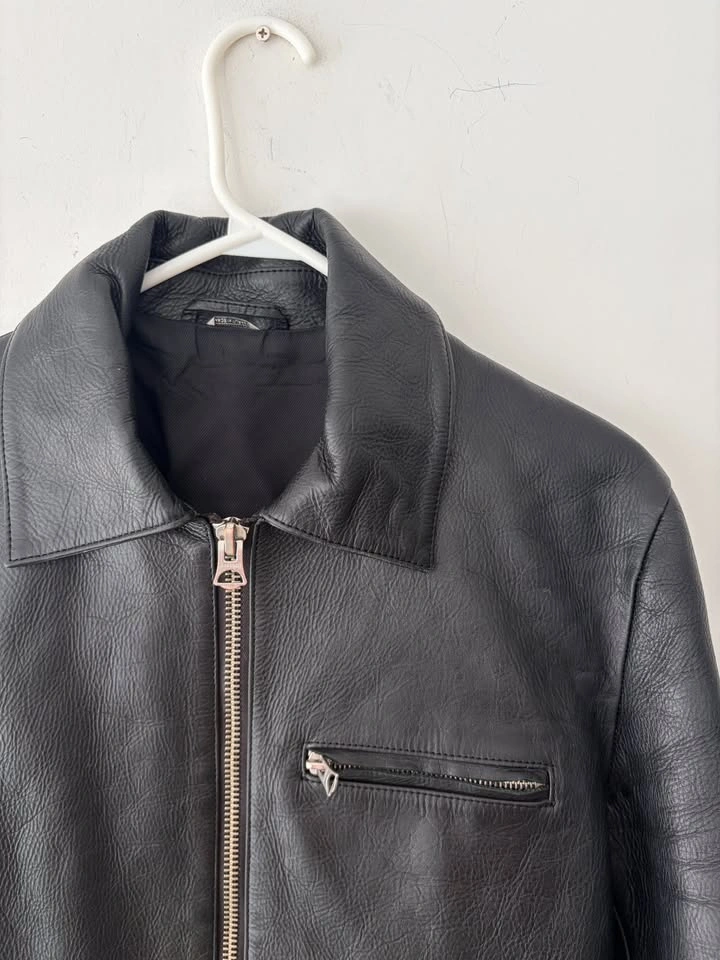 Acne Studios Men's August Light Leather Jacket Size 48 - photo 4