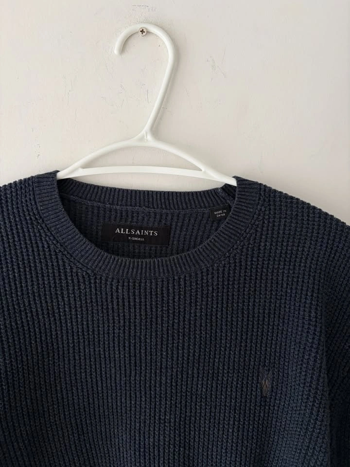AllSaints Wells Crewneck Waffle Knit Sweater Size S - photo 2