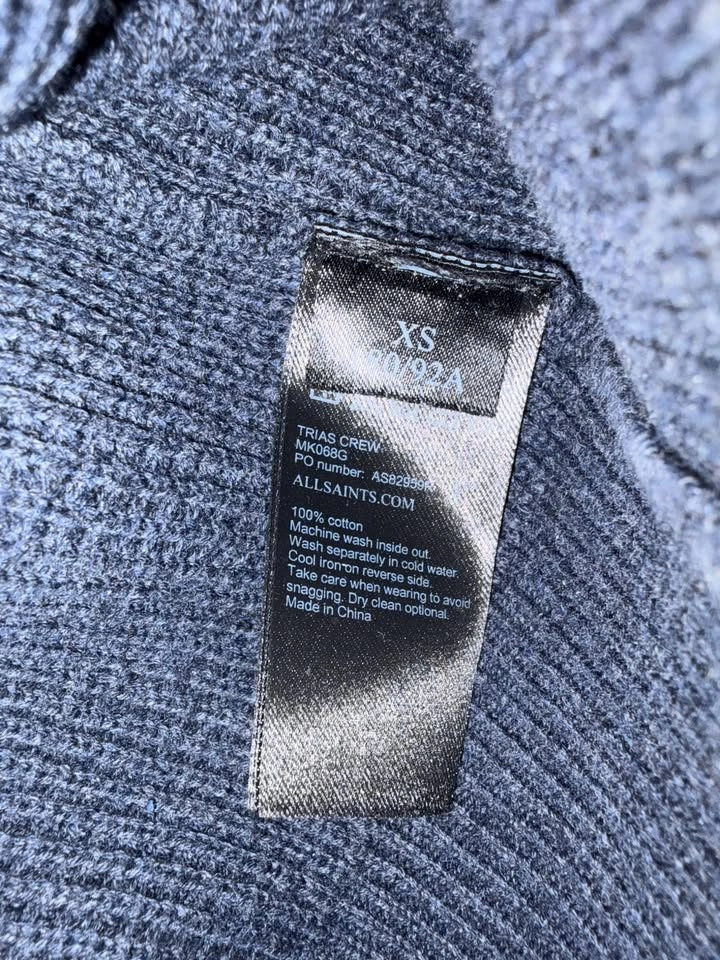 AllSaints Wells Crewneck Waffle Knit Sweater Size S - photo 3