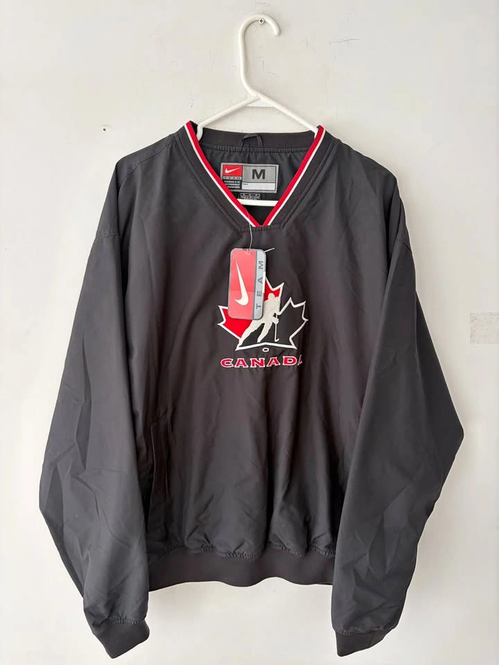 Vintage Nike Team Canada Hockey Center Swoosh Pullover Jacket M