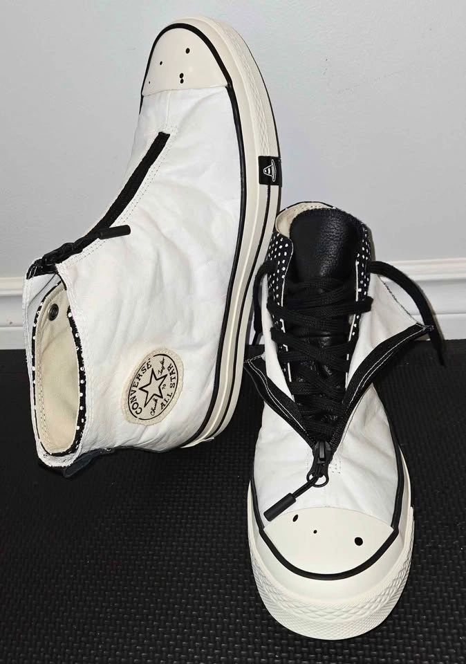 Converse x Josh Vides Chuck 70 High Top White Zipper Sneakers Si - photo 2