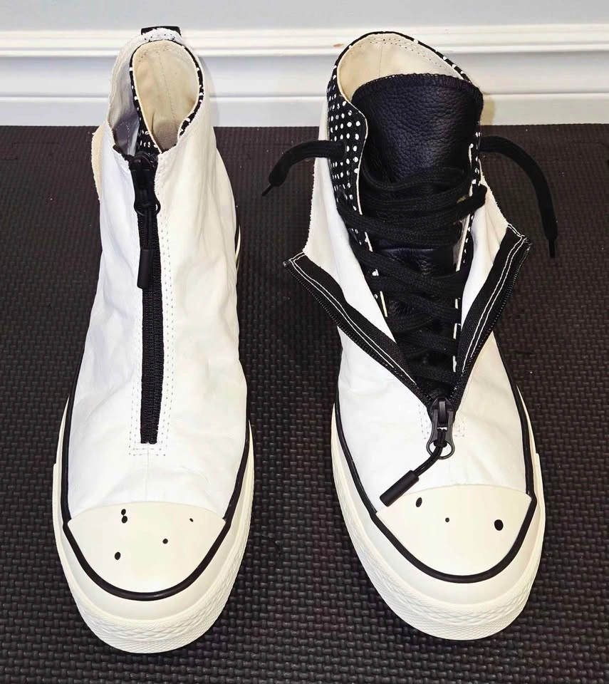 Converse x Josh Vides Chuck 70 High Top White Zipper Sneakers Si - photo 4