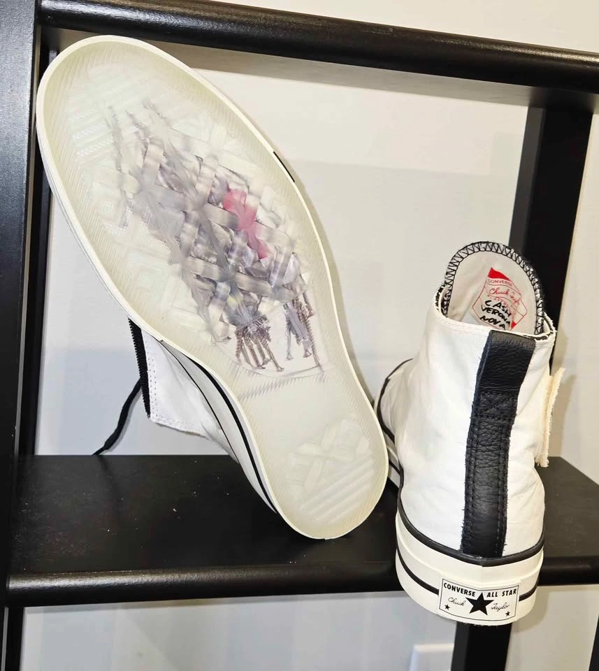 Converse x Josh Vides Chuck 70 High Top White Zipper Sneakers Si - photo 5