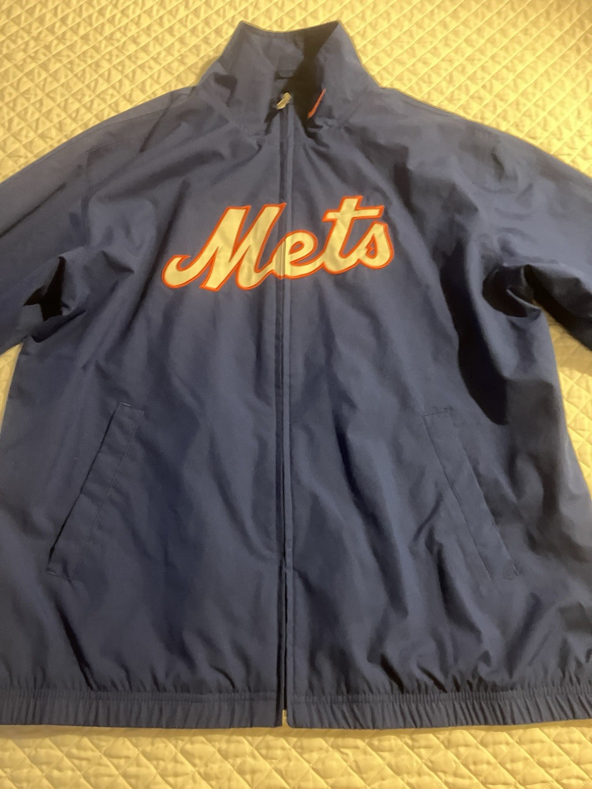 Nike NY Mets Men's XL Windbreaker Jacket Full Zip Long Sleeve Bl