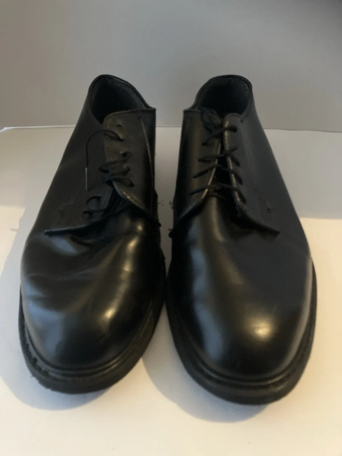Capps Men's Military Dress Shoes Size 11 EEE Black Leather Made