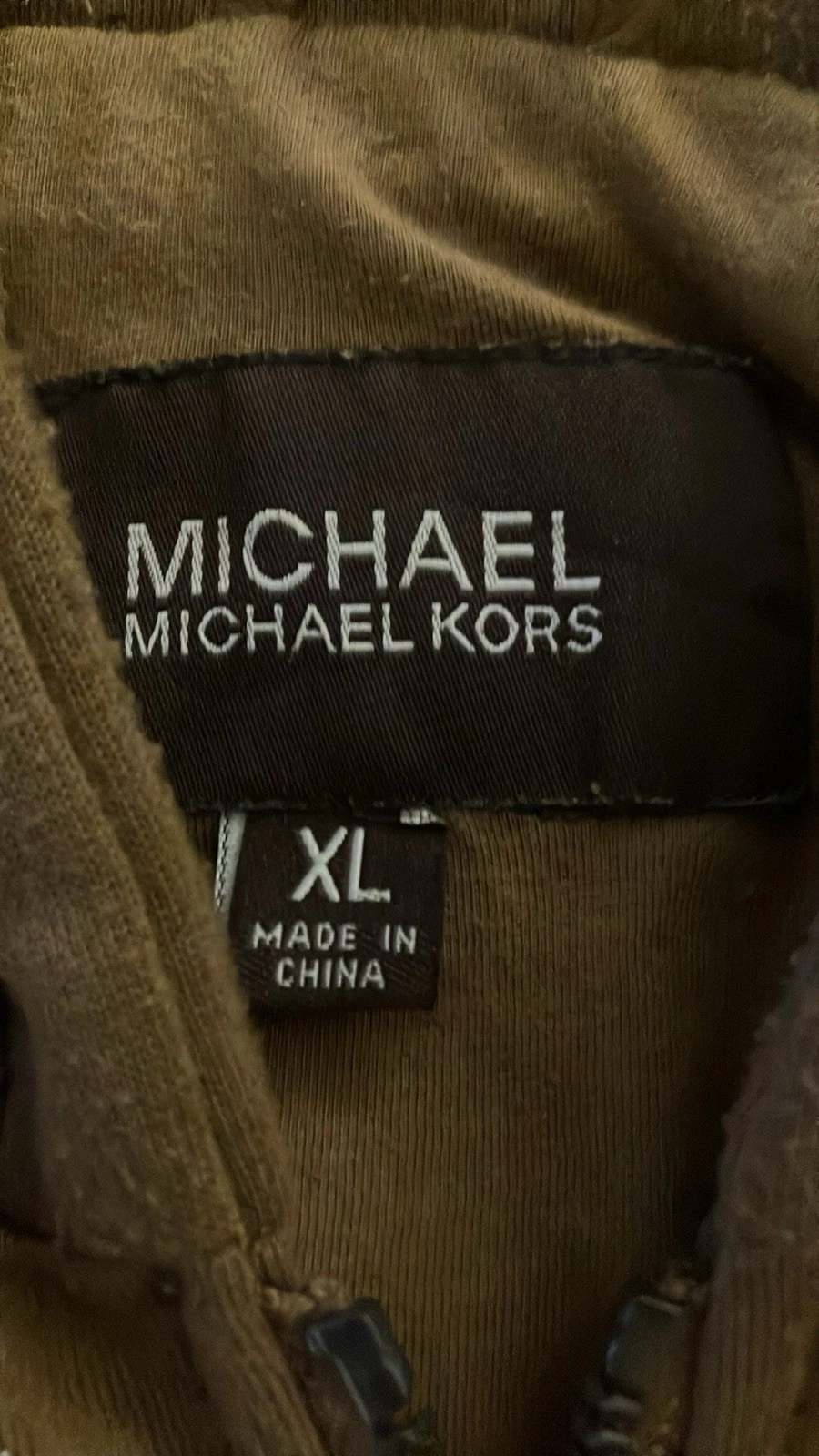 Michael Kors Men's Brown Faux-Leather Moto Jacket XL - photo 2