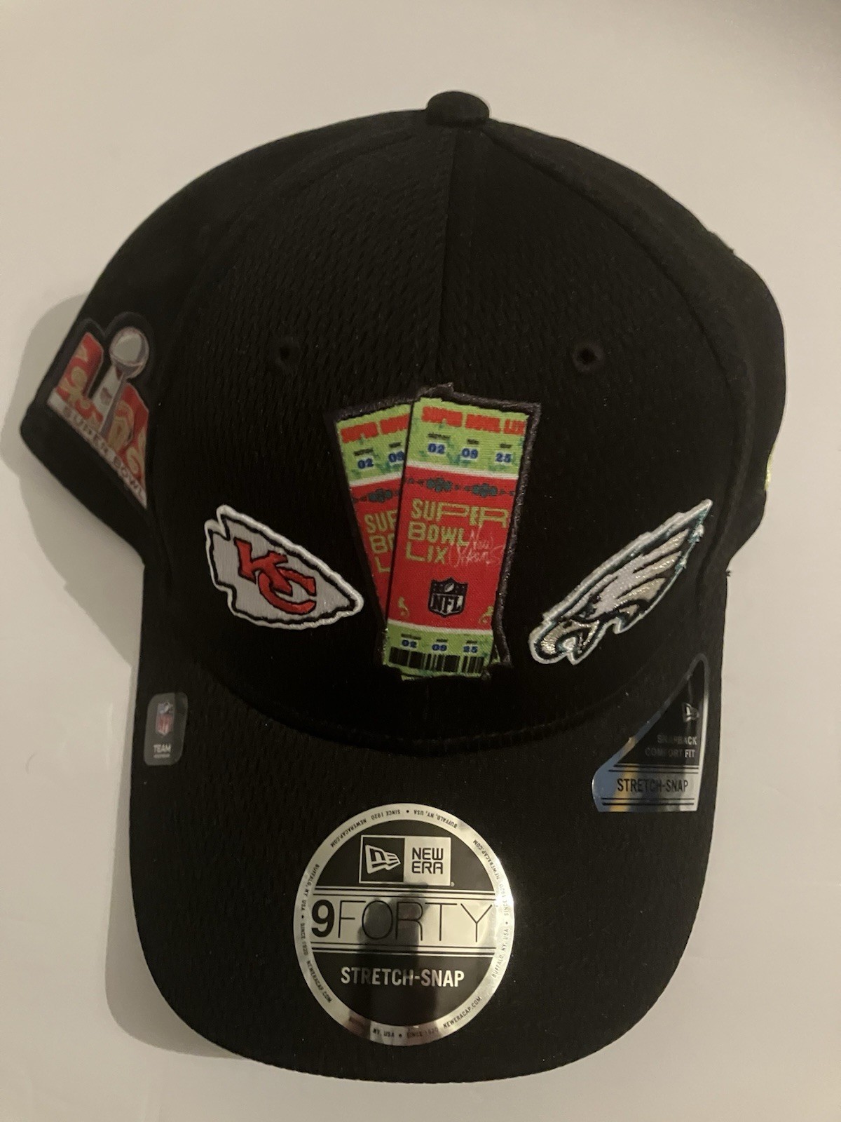 NWS Super Bowl LIX Tickets New Era 9forty Stretch Snap Hat NFL