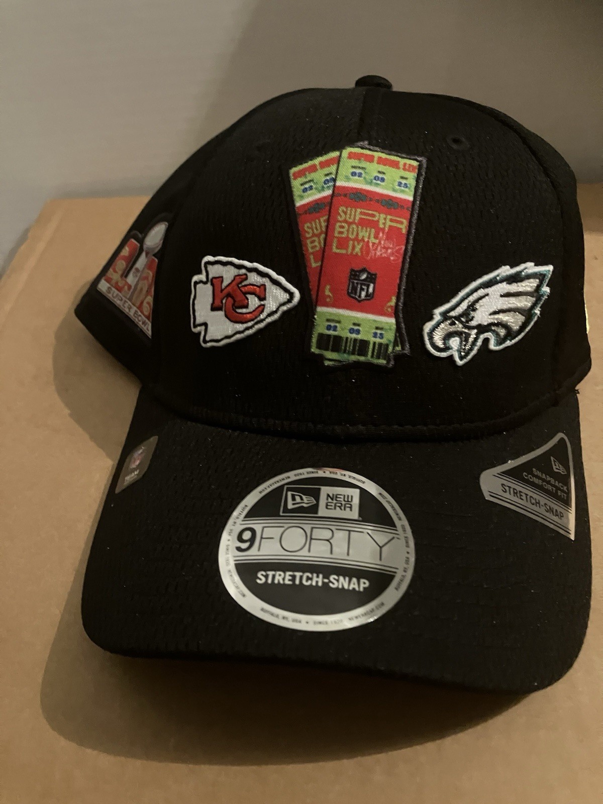 NWS Super Bowl LIX Tickets New Era 9forty Stretch Snap Hat NFL - photo 2