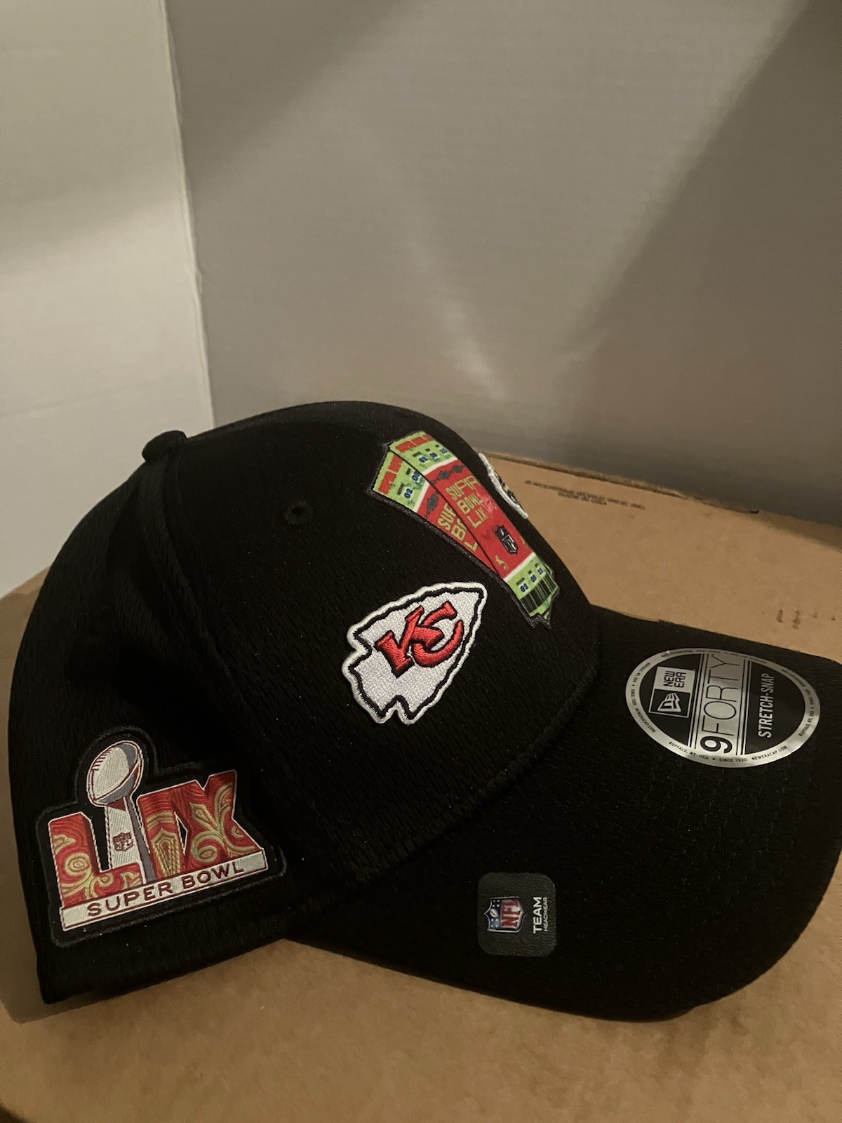 NWS Super Bowl LIX Tickets New Era 9forty Stretch Snap Hat NFL - photo 4