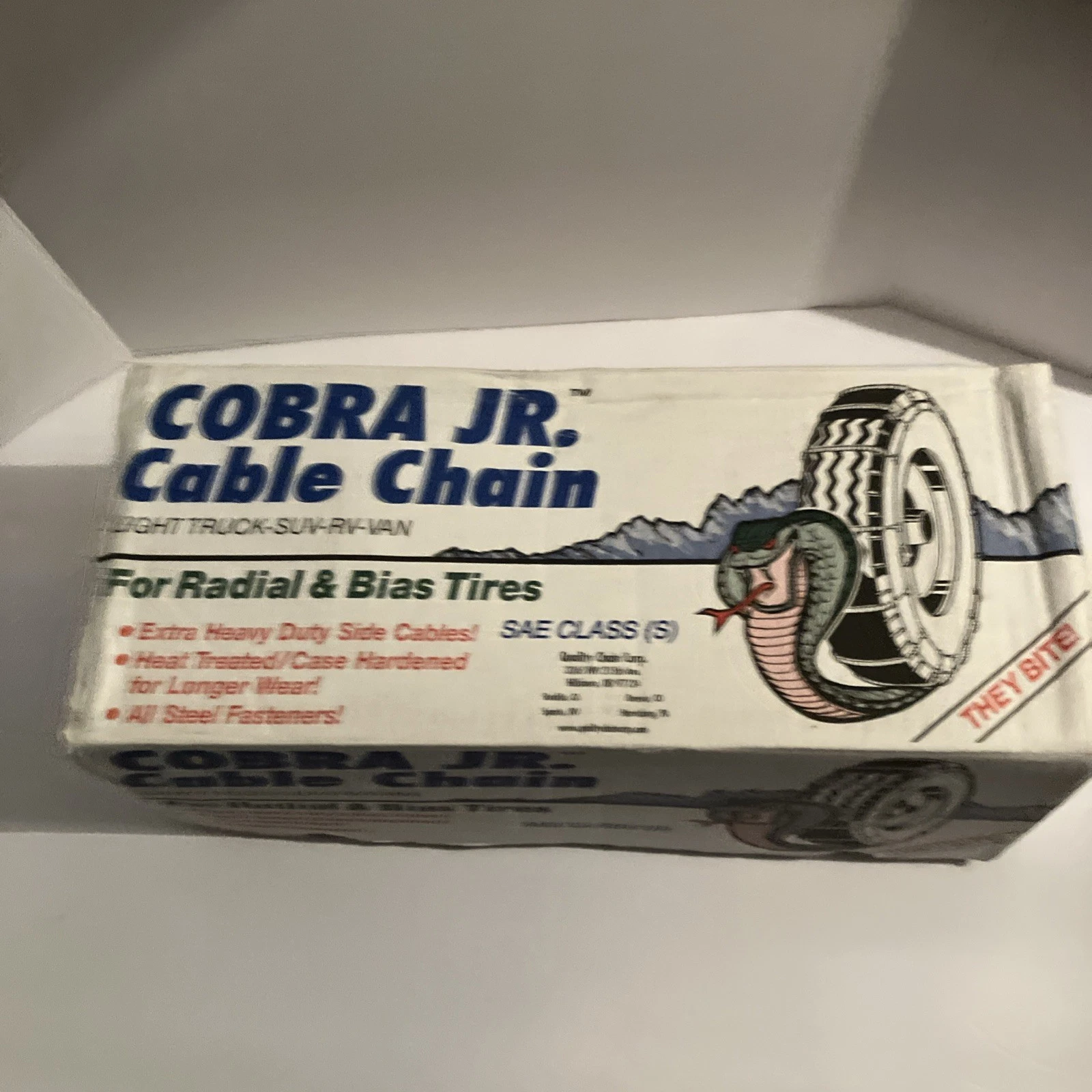 Snow Tire Chains 1665 COBRA JR. Light Truck/SUV Cable Tire Chain