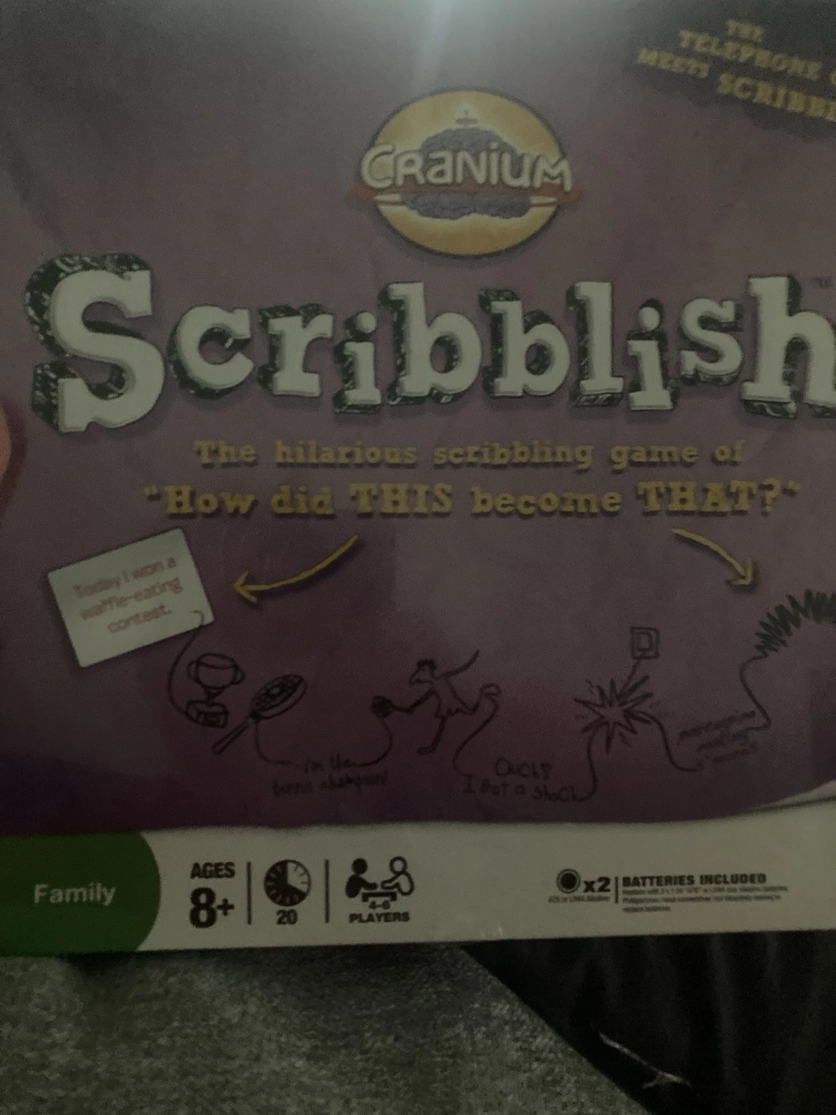 Cranium Scribblish Hasbro Board Game 8+ Family Fun Game 4-6 Play