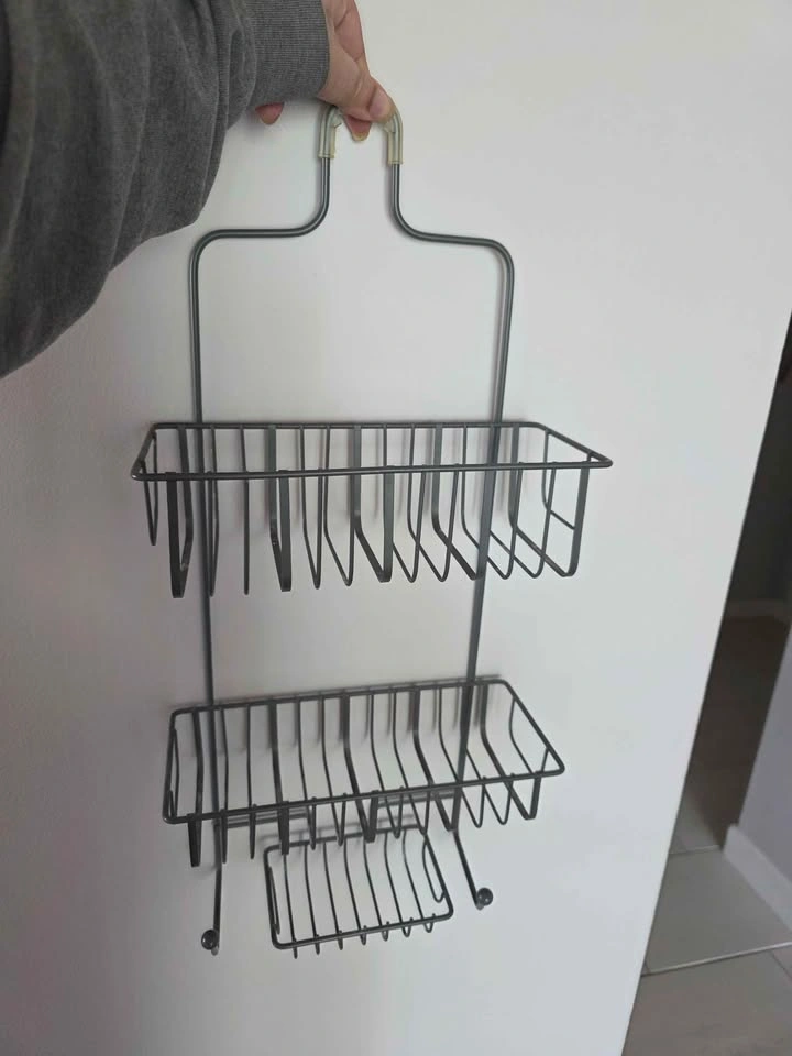 Grey shower caddy with 3 racks - photo 2