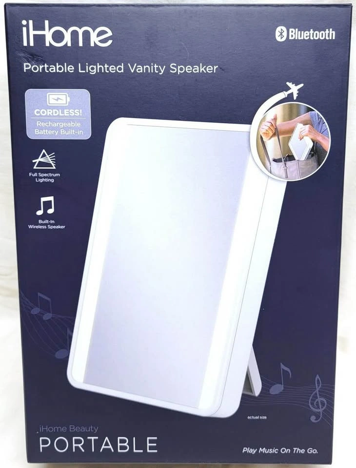 iHome Travel Lighted Vanity Mirror w/ Bluetooth Speaker - photo 2