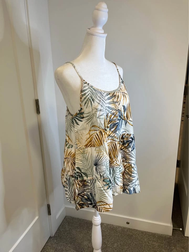 KISMET Tropical Print Spaghetti Strap Tank Top - Size M - photo 4