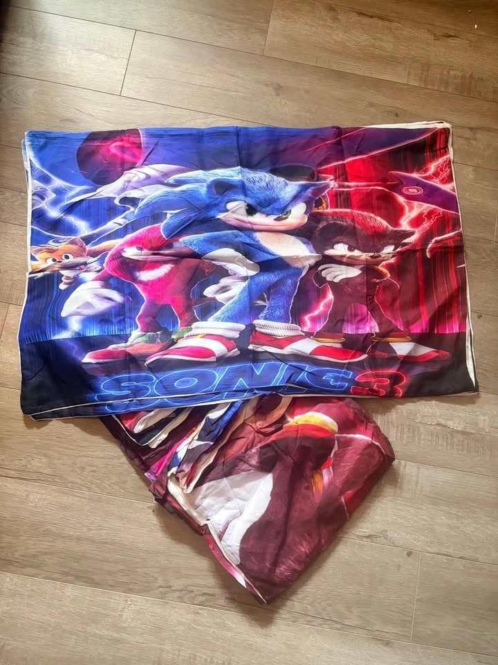 New Sonic Full/Double Size 3 Pc Duvet Cover Set