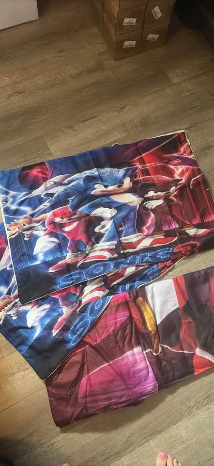 New Sonic Full/Double Size 3 Pc Duvet Cover Set - photo 4