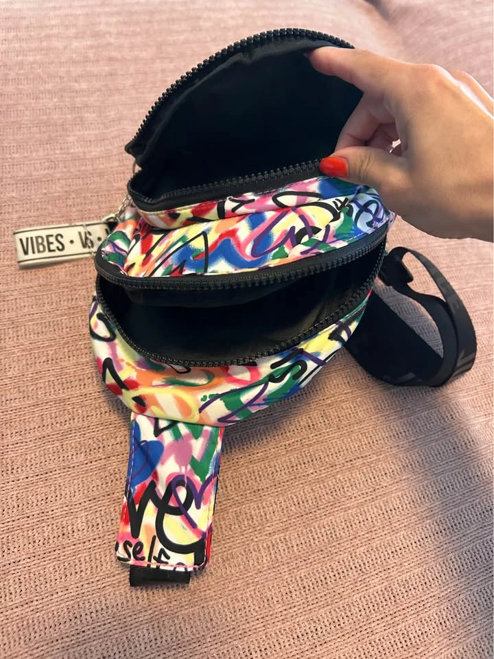 JusticeSport Graffiti Heart Sling Crossbody Bag - photo 3