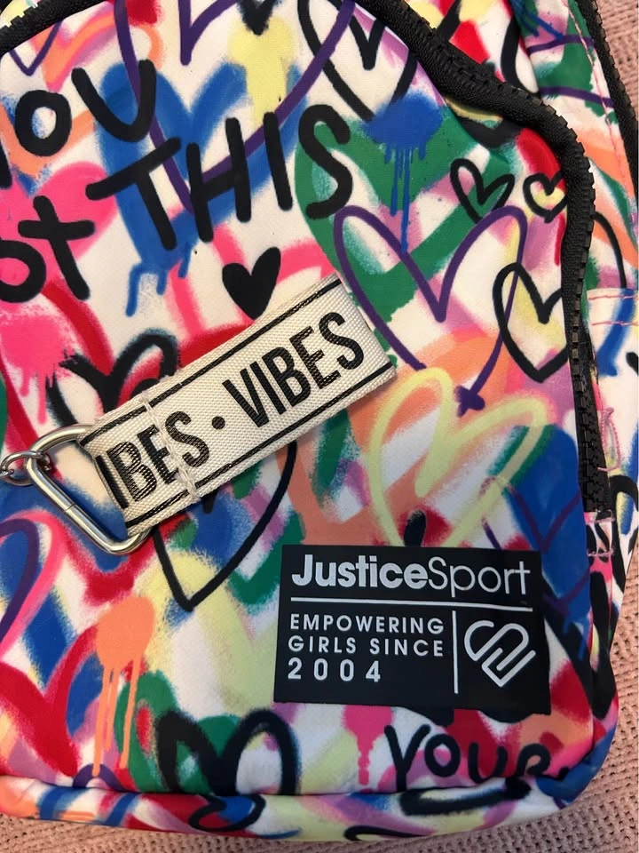 JusticeSport Graffiti Heart Sling Crossbody Bag - photo 4