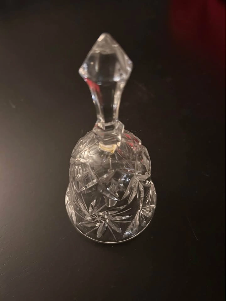 Vintage Cut Crystal Dinner Bell – 13 cm Starburst Design - photo 2