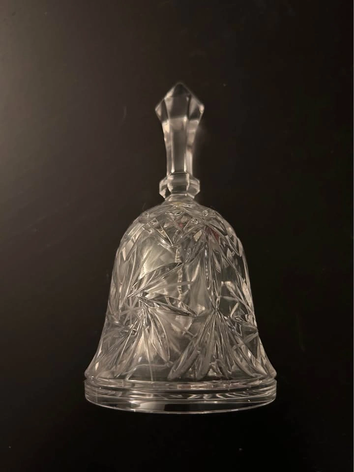 Vintage Cut Crystal Dinner Bell – 13 cm Starburst Design - photo 4