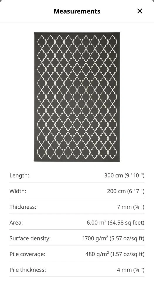 IKEA HOVSLUND Rug (200x300 cm / 6’7” x 9’10”) - photo 4
