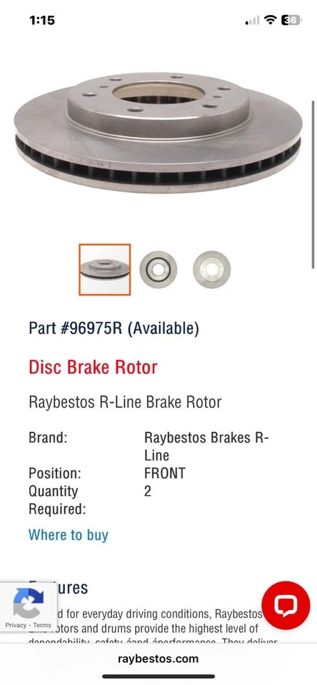 Front Brake rotors mitsubishi montero Set of 2 - photo 2