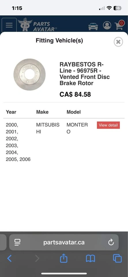 Front Brake rotors mitsubishi montero Set of 2 - photo 3