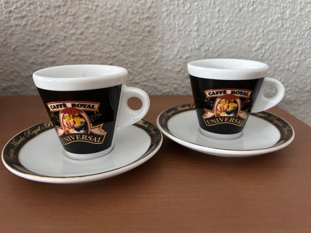 Vintage Caffè Royal Espresso Cup & Saucer Set