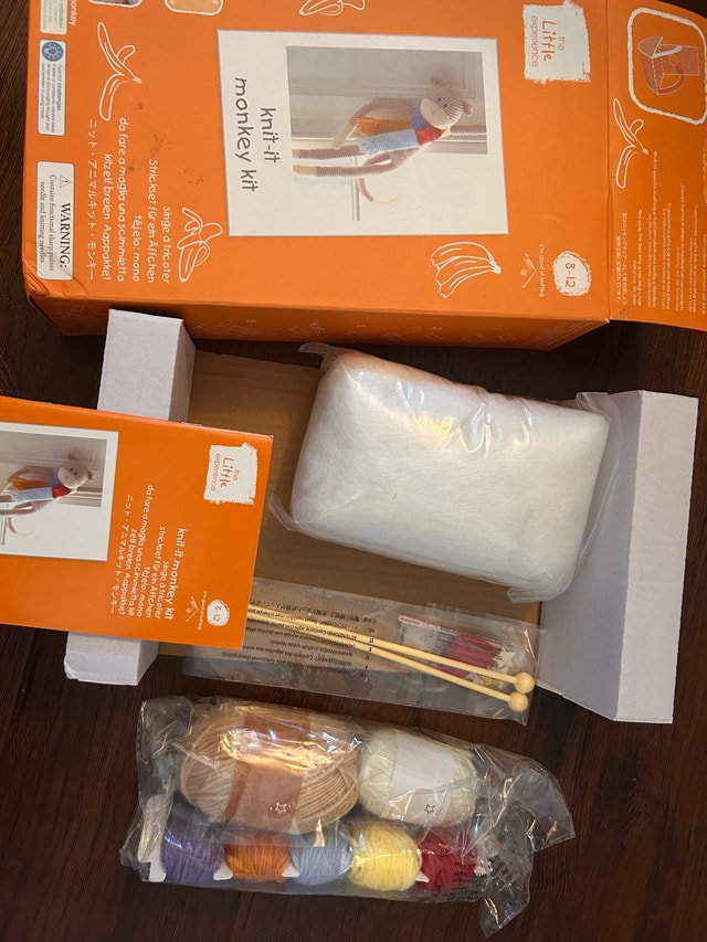 Handmade Knit-It Monkey Kit Beginner Friendly DIY Craft Set - photo 2