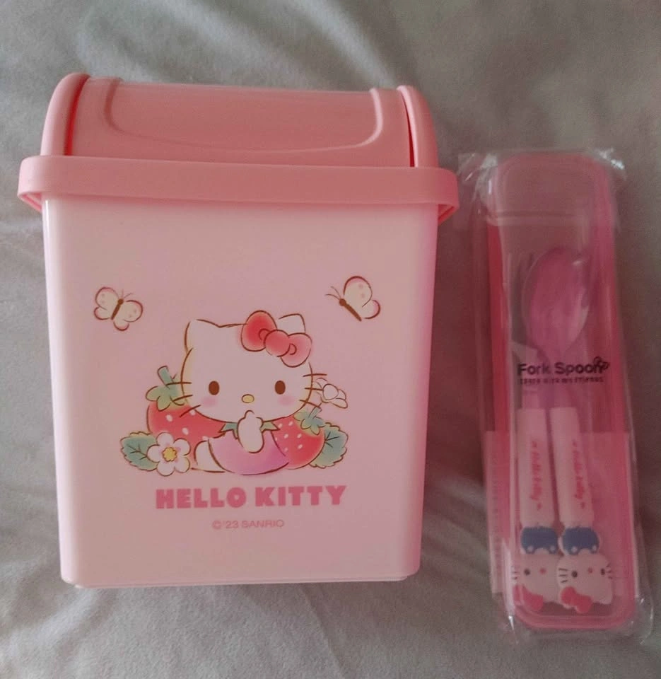Hello Kitty Insulated Lunch Box with Utensils and Mini Garbage C - photo 2