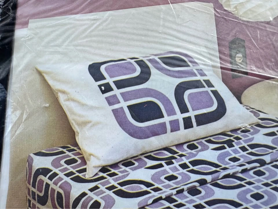Pillowcase Set of 2 Black Grey White Labyrinth Vintage TexMade 1 - photo 4