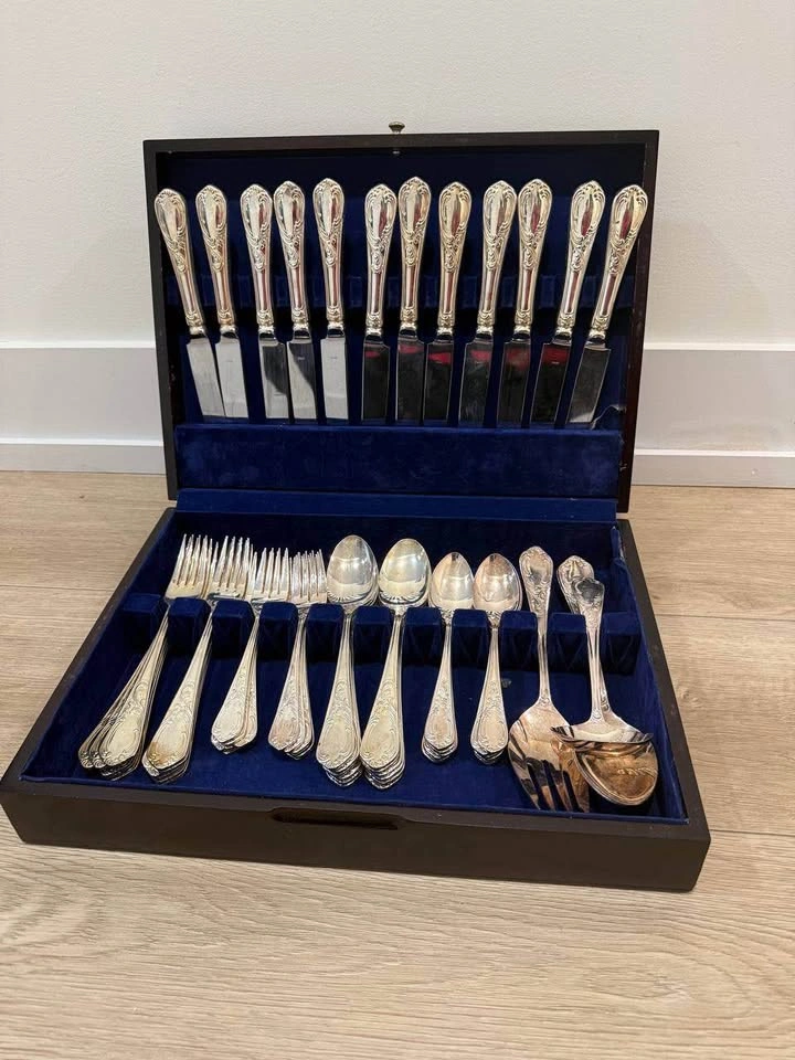 Vintage Silver Plated Flatware Set with Case – Japan - photo 2