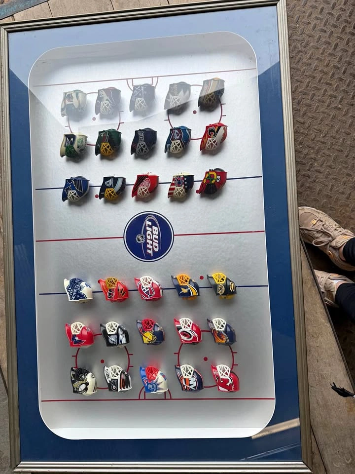NHL Goalie Mask Collection Display Frame – All Teams Mini Masks