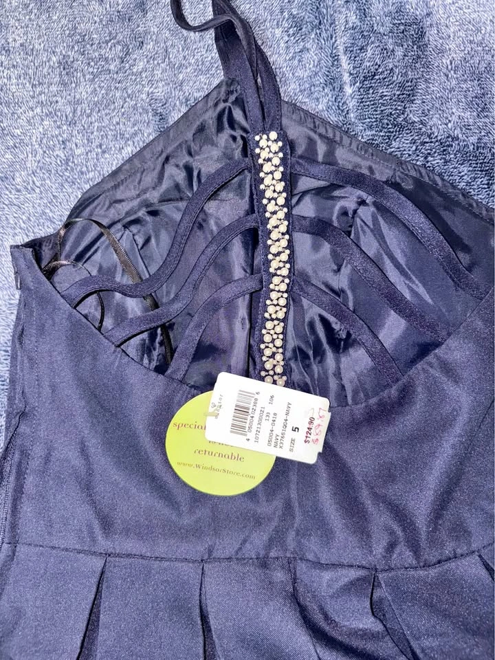 Navy blue Windsor dress