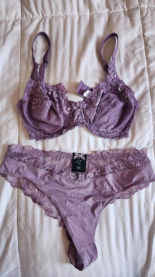 Purple Lace Lingerie Set