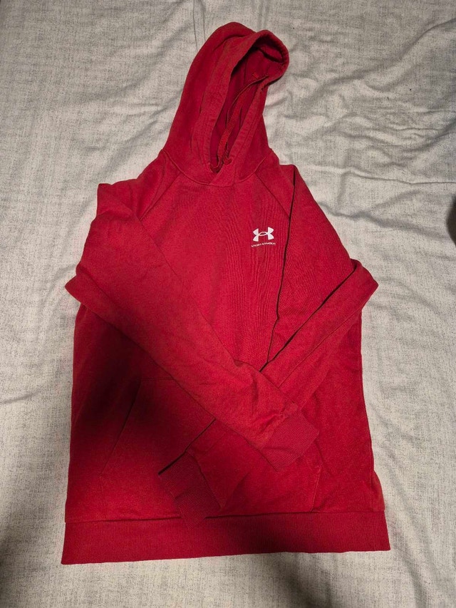 Red Under Armour hoodie