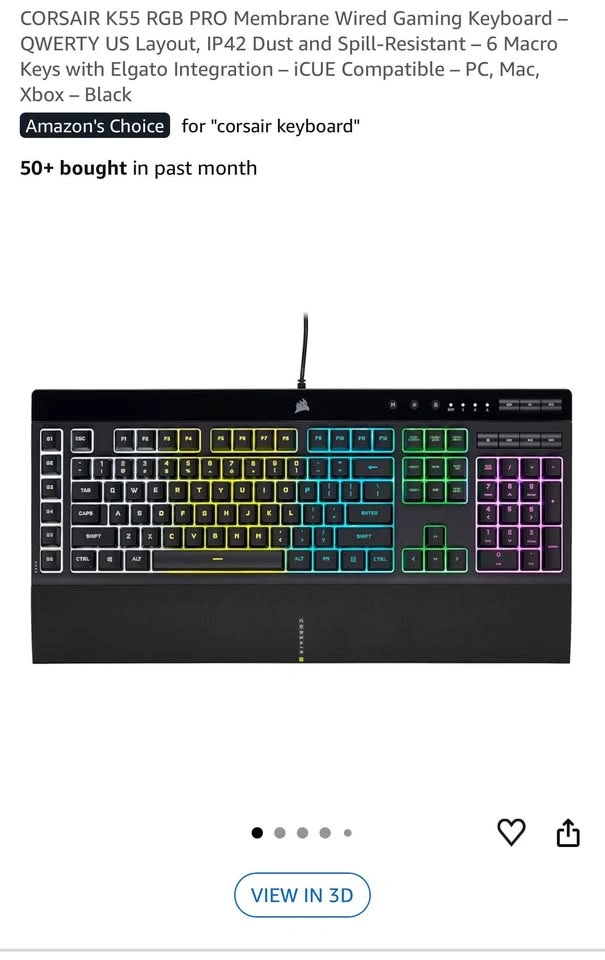 CORSAIR K55 RGB PRO Gaming Keyboard - photo 3